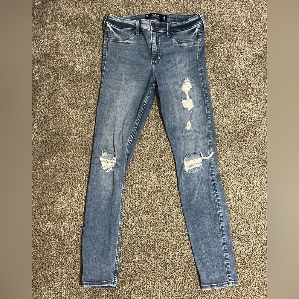 Hollister High-Rise Crop Blue Jeans Size 7R